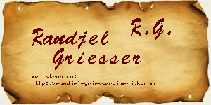 Ranđel Griesser vizit kartica